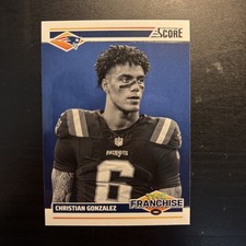 Christian Gonzalez 2024 Panini Score Football #22 The Franchise Patriots