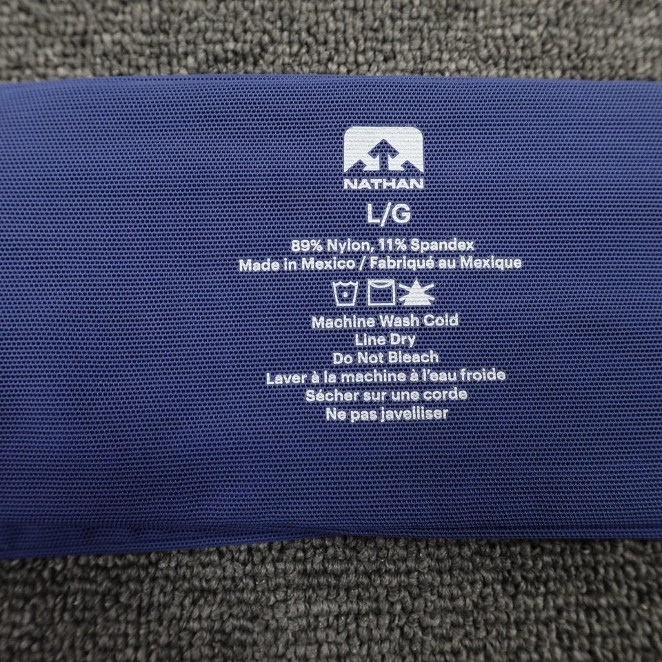 Nathan Cinturón para Correr Cintura Paquete Grande Azul Elástico Cremallera Bolsillo Soporte para Teléfono Correr Foto 4 de 4