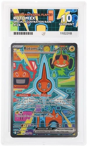 Pokemon TCG - Phantasmal Flames - Rotom ex 126/094 SIR ACE 10 PERFECT SUBGRADES