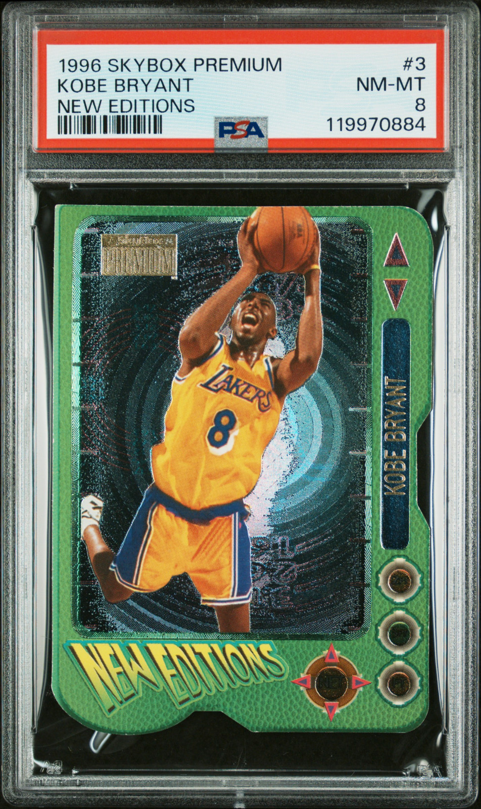 1996 Skybox Premium #3 KOBE BRYANT RC Rookie New Editions PSA 8 NM-MT
