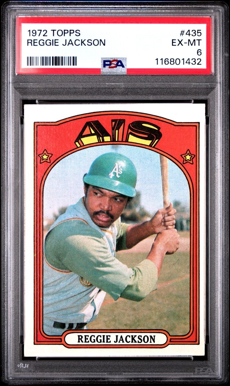 Reggie Jackson Topps 1972 #435 PSA 6 EX-MT HOF / MVP / Yankees Mr. October