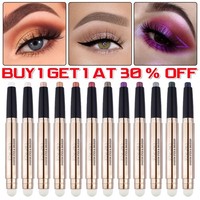 Cream Eye Shadow Pen Eyeshadow Pencil Shimmer Stick 14 Colors Makeup Double-Head