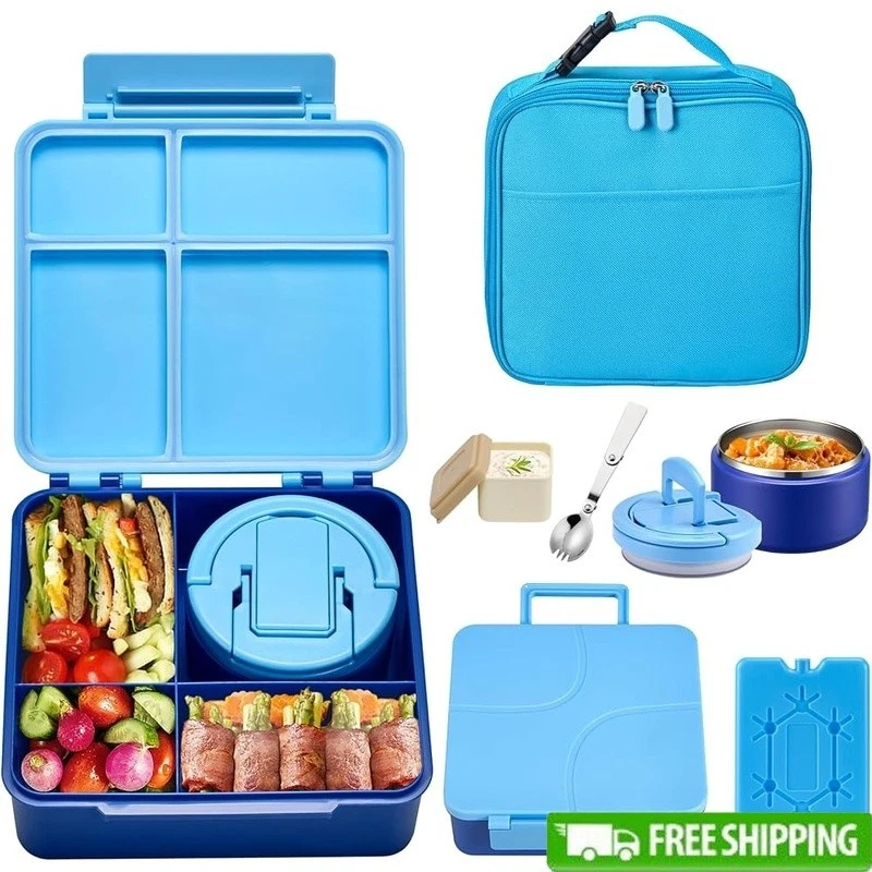 Insulated Bento Box Set Leak Proof Food Jar Lunch Kit Kids School Travel New