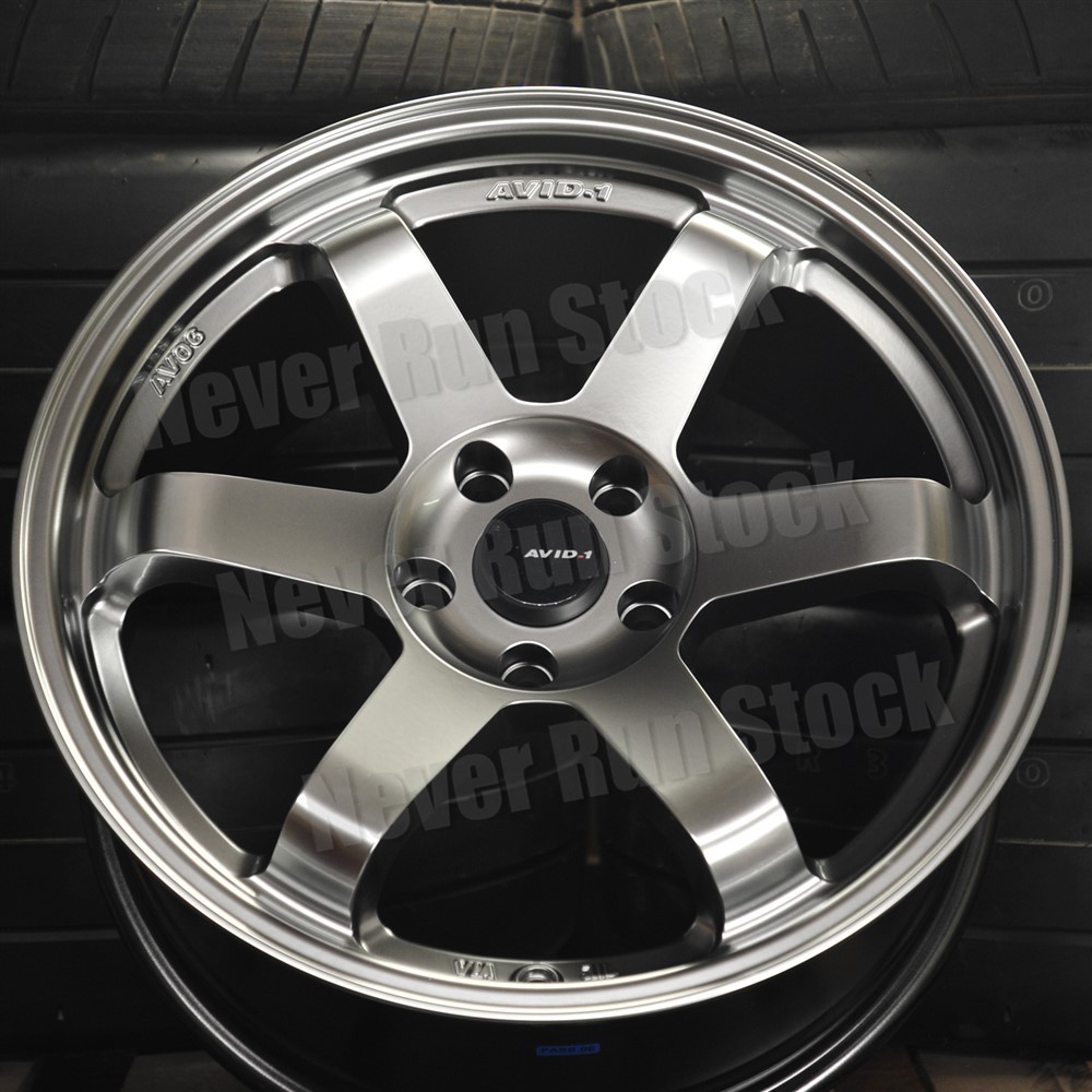 AVID.1 AV-06 18x8.5 5x114.3 +35 OFFSET HYPER BLACK TE 6 SPOKE