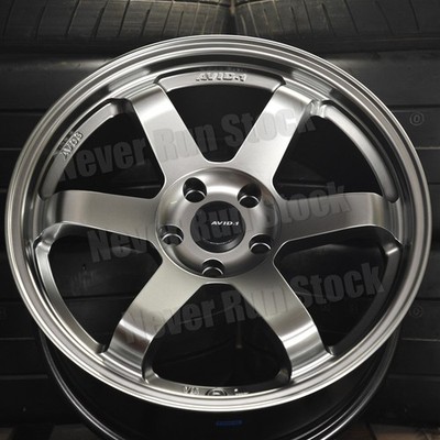 AVID.1 AV-06 18x8.5 5x114.3 +35 OFFSET HYPER BLACK TE 6 SPOKE