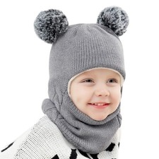Unisex Baby Winter Hat Scarf Set Infant Toddler Knit Hat and Scarf Combo