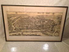 Vienna Austria 1609 Map Reproduction 3 Separate Pieces J Hoefnagel N Ioannis