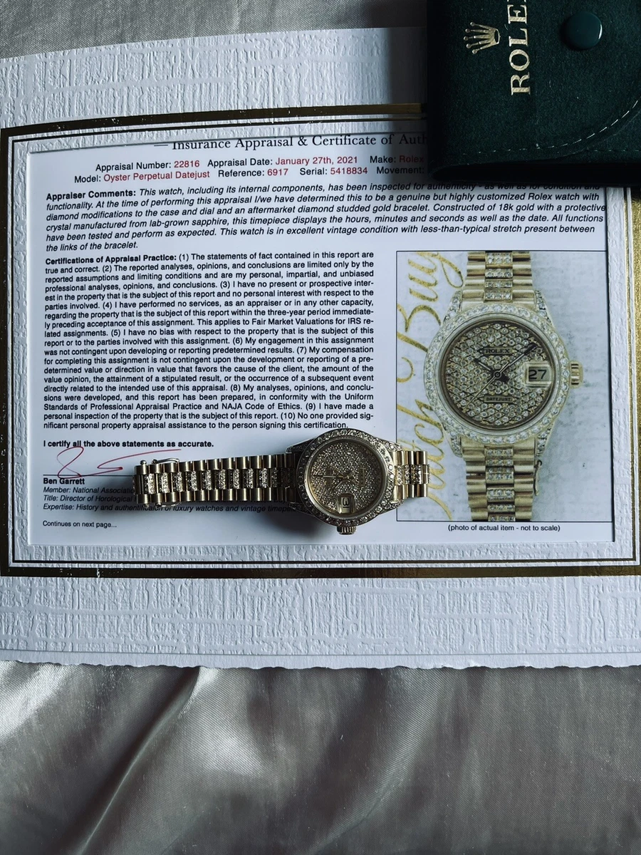 ROLEX￼￼ ￼ Appraisal Included ￼ Gorgeous Gold and￼ diamonds eBay