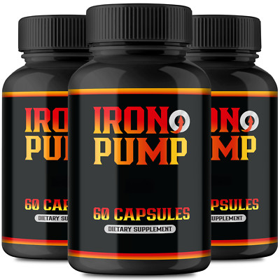 (3 Pack) Iron Pump Male Health Pills to Boost Blood Flow and Muscle Functions