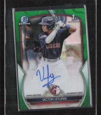 2023 Bowman Chrome #CPA-VI Victor Izturis 1st Bowman Green Wave Auto /99