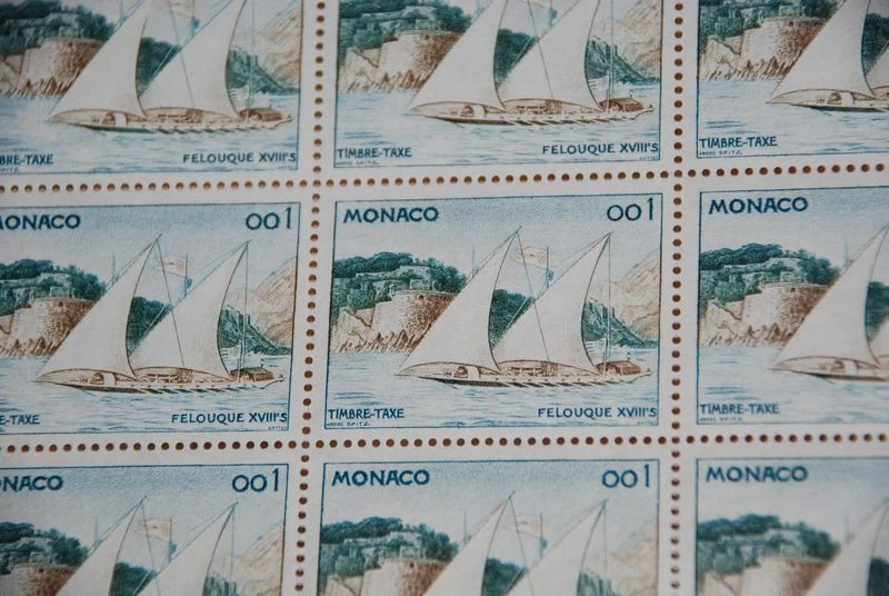 Velero Monaco 1960 siglo XVIII, MNH hoja completa de 30 Sc J57 Foto 2 de 2