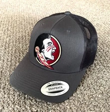FSU Hat Seminoles SnapBack Trucker Mesh Cap Handcrafted in Florida