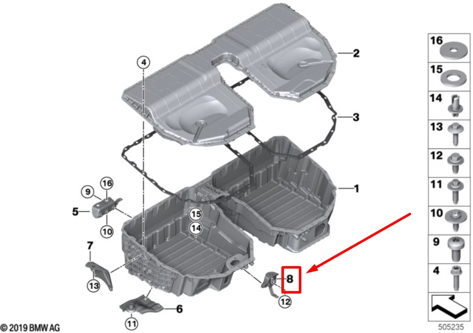 NEU BMW 3 G20 HECK RECHTS OBERE STÜTZKLASSE 61258642214 8642214 
