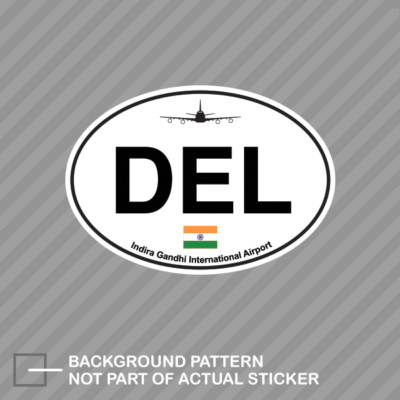 Indira Gandhi Airport Euro Oval Sticker Decal Vinyl DEL India Delhi