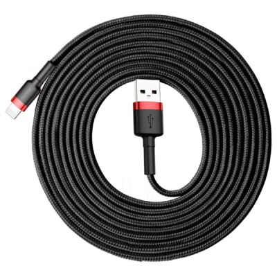 Baseus Handykabel Ladekabel Datenkabel USB kompatibel mit iPhone 2A 3M schwarz