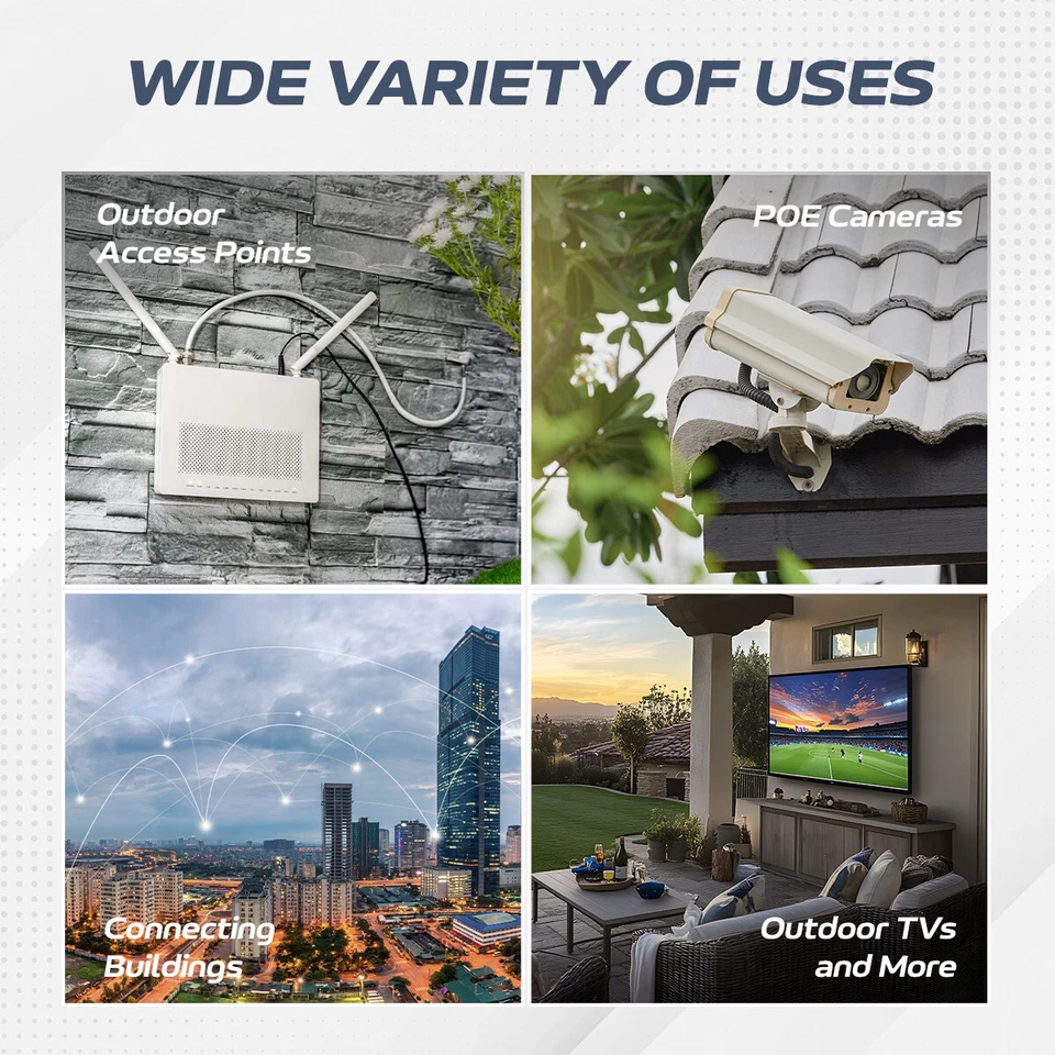 Cat5e 1000FT Outdoor Shielded FTP Ethernet Cable - UV Resistant, Direct Burial - Image 3 of 4