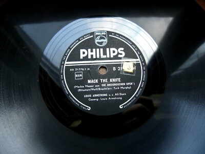 0290/ LOUIS ARMSTRONG-Mack The Knife-Mackie Messer-Weill/Brecht-78rpm Schellack