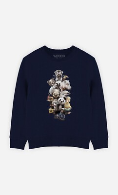 Kinder Sweatshirt. Marineblau. ZOO ESCAPE