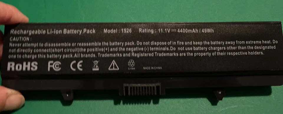 Batería de repuesto para portátil Dell Inspiron 1526 11,1 voltios batería de iones de litio Foto 2 de 4