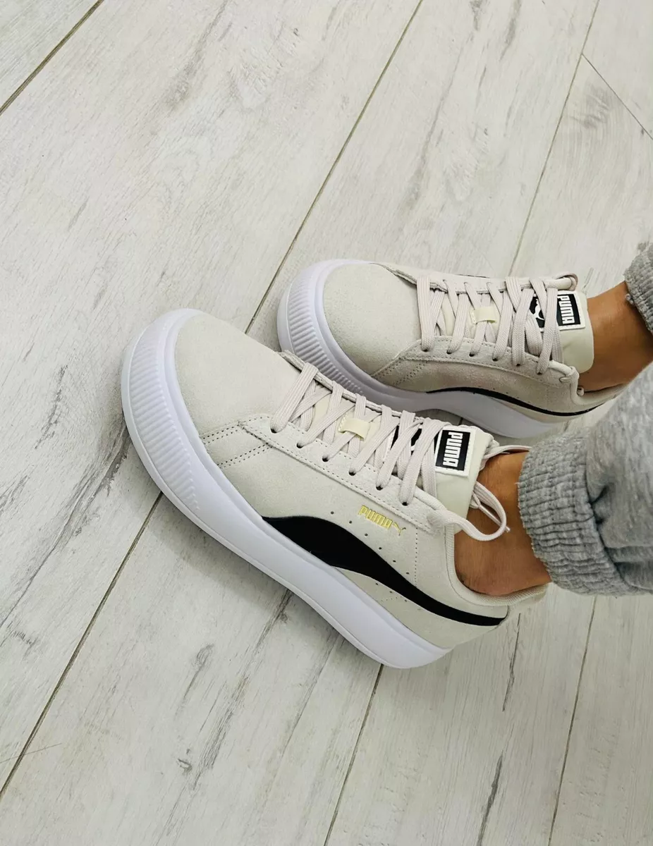 Puma suede white leather deals