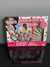 NEW DISNEY JUNIOR MINNIE Super Activity Set Coloring Book, Colors, Stickers, Etc
