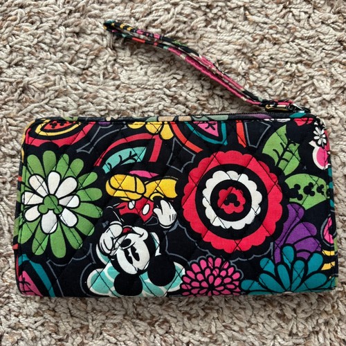 Vera Bradley Disney Wallet Wristlet Magical Blooms Mickey Minnie Mouse Zipper - Picture 2 of 13