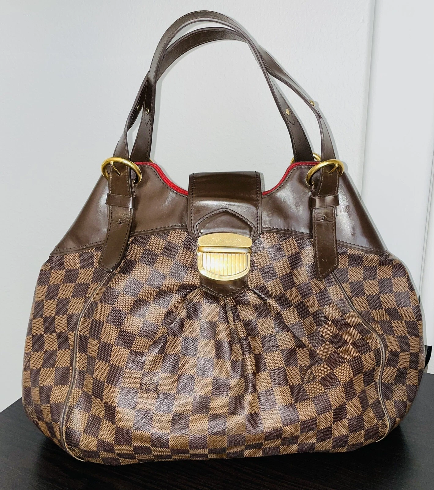 LOUIS VUITTON（LV） Autentica borsa a tracolla Louis Vuitton Damier Ebene Sistina
