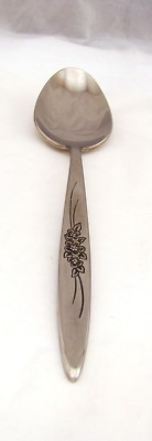 International 1847 Rogers Edelstahl WINDFLOWER Ovaler Suppenlöffel 7''