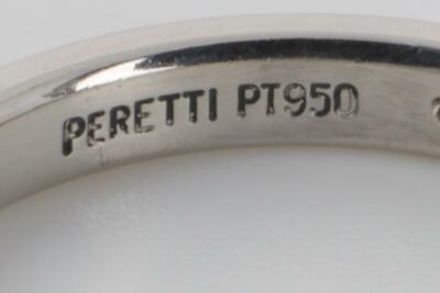 Tiffany & Co. Elsa Peretti 950 Platinum Diamond 0.02ctw Band Ring