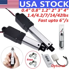 Electric Micro Linear Actuator 12V 1.2" 2" 3" 4" Stroke Fast Speed Up To 6inch/s