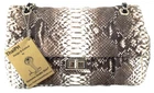 Authentic Snake Skin Women's Leather Chain Shoulder Bag Purse Baguette Handbag