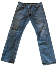 Mens Levis 505 Jeans Sz 36 x 32 Original Fit Blue Denim Straight Leg Zip Cotton