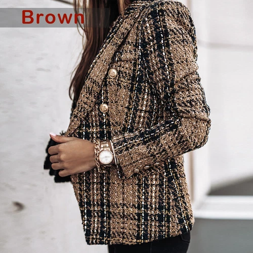 Women's Slim Blazer Formal OL Work Jacket Long Sleeve Outwear Suit Coat Tops - Bild 16 von 21