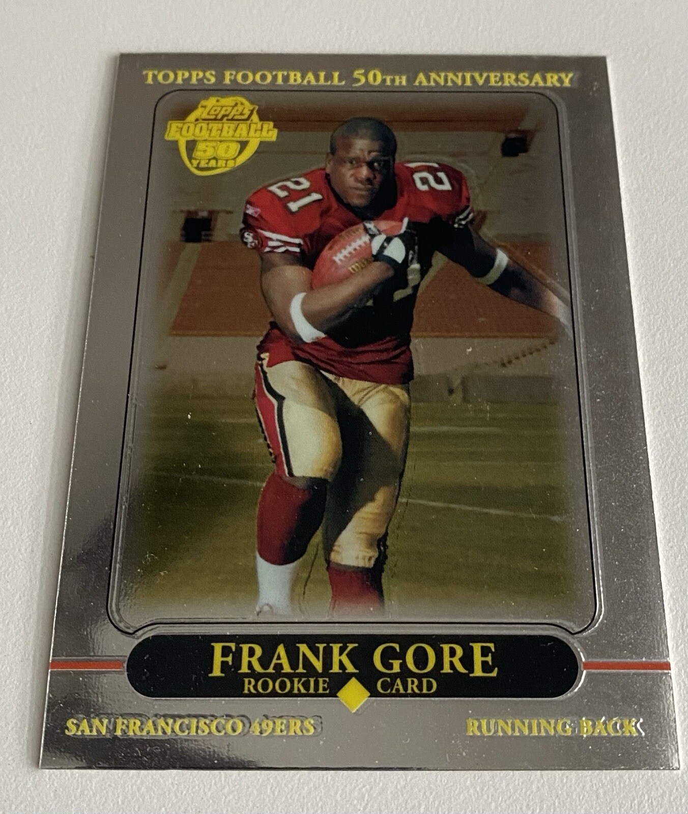 2010 Topps Chrome Frank Gore #418 - 50th Anniversary Rookie Reprint