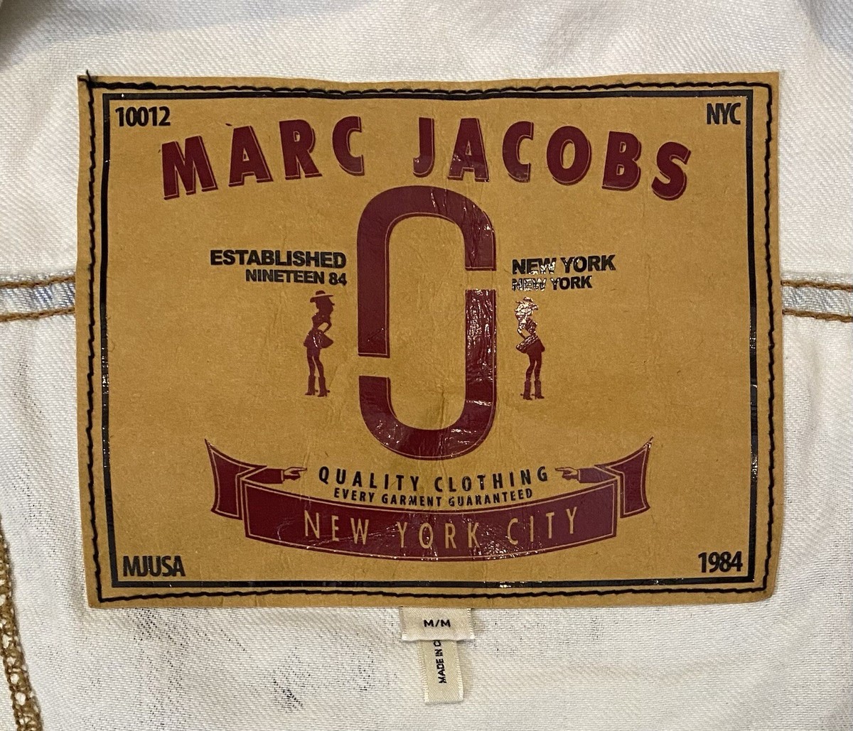Rare Marc Jacobs Mickey Mouse Denim Designer Jean Jacket