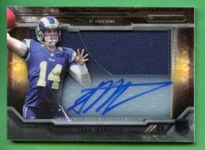 SEAN MANNION 2015 STRATA FOOTBALL CLEAR CUT RELIC ROOKIE AUTO ST LOUIS RAMS
