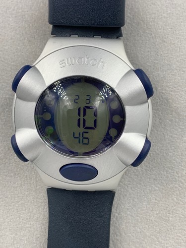 Swatch watch Beat Aluminum Digital New Battery Good Condition Works Rare - 第 1/8 張圖片
