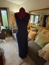 CHAPS EVENING by Ralph Lauren Blue Size 4 Gown Mother of the Bride Groom Wedddin