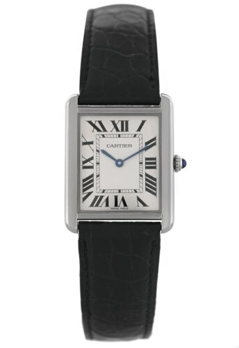 Cartier Tank Solo 3169 Medium Size Stainless Steel 27MM Unisex Quartz Watch