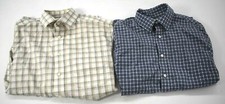 Lot Of 2 Jos A Bank Men Button-Up Long Sleeve Comfort-Fit Casual Checked Shirt M