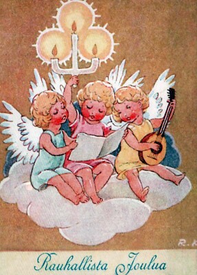 ENGEL Weihnachten Vintage Ansichtskarte Postkarte CPSM