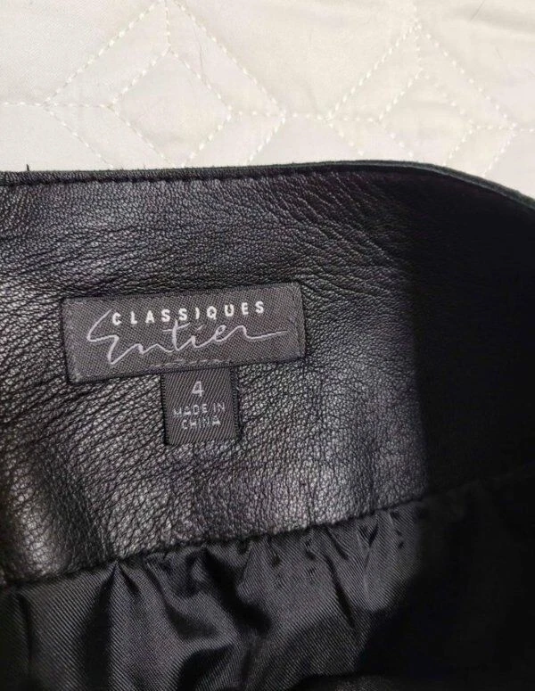 Falda de cuero negra Classiques Entier talla 4 Foto 3 de 3