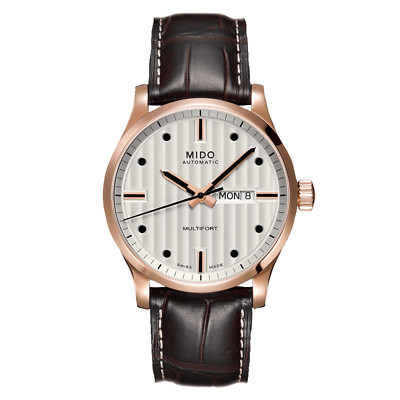 *BRAND NEW* Mido Silver Dial Rose-tone Steel Case Men's Watch M0054303603180
