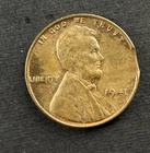 Clipped Planchet Wheat Cent Error AU 1941  Straight Clip Lincoln Penny 1941-P