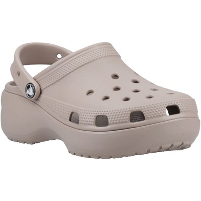 Crocs Classic Plateau Clog Damen Clogs taupe