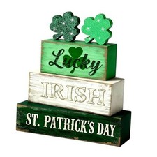 St. Patrick  s Day Decorations - St Patrick Day Shamrock Tiered Valentine Gnome