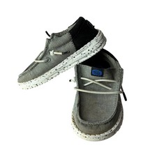 Hey Dude Wally Slip On Shoes Toddler Boys 8 Gray Black Speckled Light Weight.