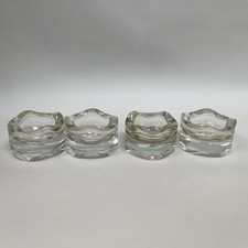 Clear Glass Votive Tea Light Candle Holders Wavy Edge 2 5/8" x 1 3/4" High Lot