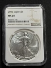 2022 $1 American Silver Eagle NGC MS69 Brown Label!!!!!!