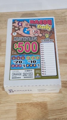 sealed Bacon Derby pull ticket games-1680 count